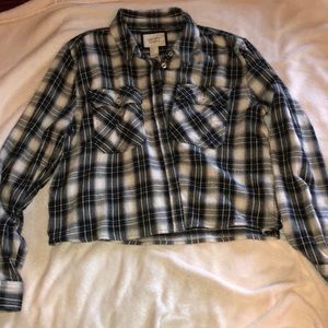 Forever 21 black and white flannel